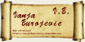 Vanja Burojević vizit kartica